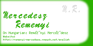 mercedesz remenyi business card